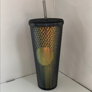 Starbucks Iridescent Black Tumbler with Straw